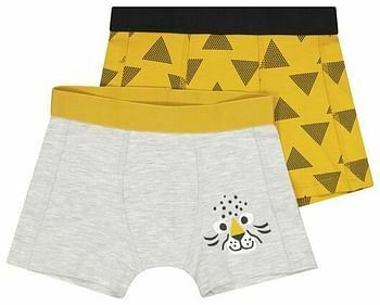HEMA Kinderboxers Bamboe Katoen Stretch Cheetah- 2 Stuks Geel (geel)  promotie bij HEMA