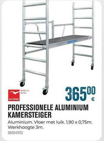 Meno Pro Professionele Aluminium Kamersteiger aanbieding
