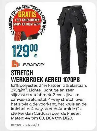 Stretch Werkbroek Aereo