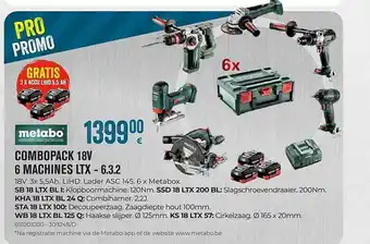 Meno Pro Metabo Combopack 6 Machines aanbieding