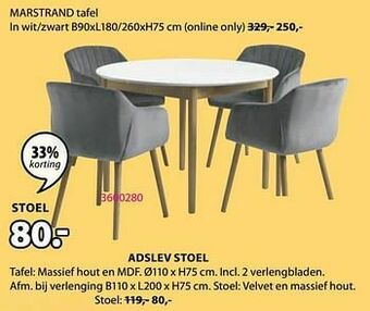 Jysk Adslev stoel aanbieding
