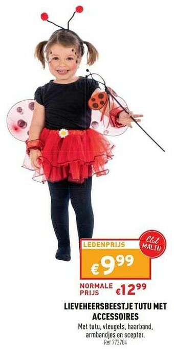 Trafic Lieveheersbeestje tutu met accessoires aanbieding