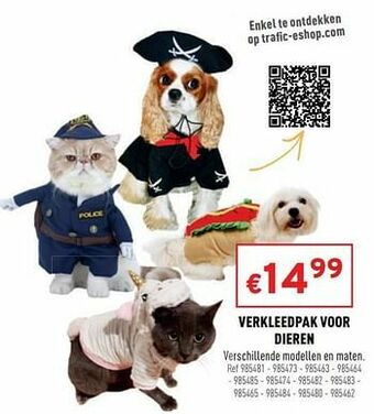 Trafic Verkleedpak voor dieren aanbieding