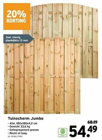 GAMMA Tuinscherm jumbo aanbieding