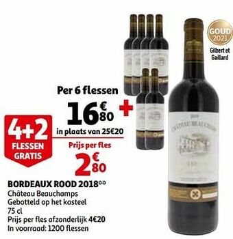 Auchan Bordeaux rood 2018 aanbieding