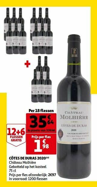 Auchan Côtes de duras 2020 aanbieding
