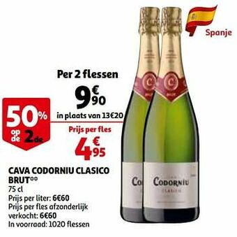 Auchan Cava codorniu clasico brut aanbieding
