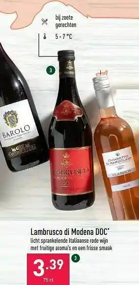 ALDI Lambrusco di modena doc aanbieding