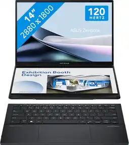 Coolblue ASUS Zenbook Duo OLED UX8406CA-PZ032W Azerty aanbieding