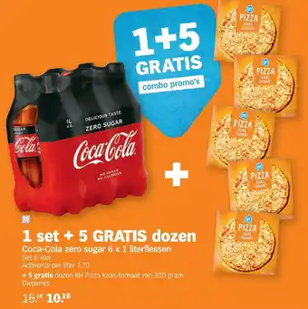 Albert Heijn 1 Set + 5 gratis dozen coca-cola zero sugar 6 x 1 literflessen aanbieding