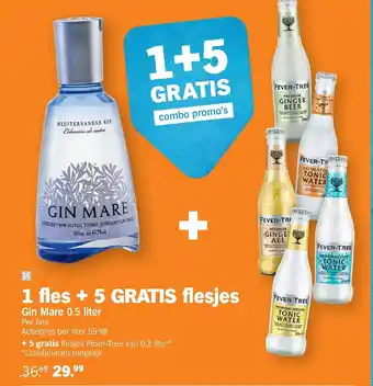 Albert Heijn 1 Fles + 5 gratis flesjes gin mare 0.5 liter aanbieding