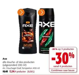 Colruyt Axe alle douche- of deo producten aanbieding