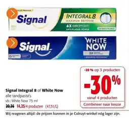 Colruyt Signal Integral 8 of White Now aanbieding