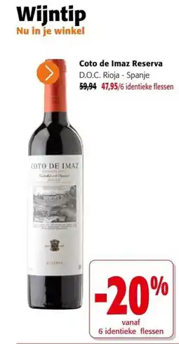 Colruyt Coto de Imaz Reserva aanbieding