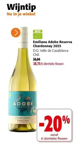 Colruyt Emiliana Adobe Reserva Chardonnay aanbieding