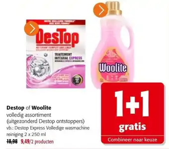 Destop of Woolite volledig assortiment