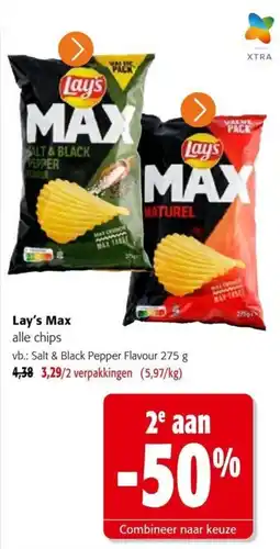 Colruyt Lay's Max alle chips aanbieding