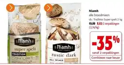Colruyt Niamh alle broodmixen aanbieding