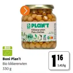 Colruyt Boni Plan't Bio kikkererwten aanbieding