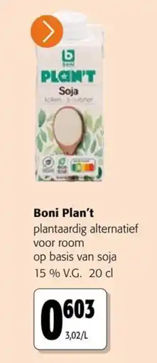 Colruyt Boni Plan't Soja aanbieding