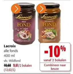 Colruyt Lacroix alle fonds aanbieding