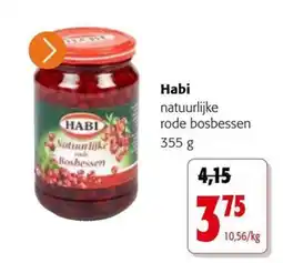 Colruyt Habi natuurlijke rode bosbessen aanbieding