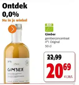 Colruyt Gimber gemberconcentraat aanbieding