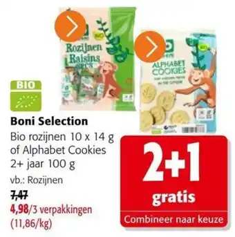 Boni Selection Bio rozijnen of Alphabet Cookies