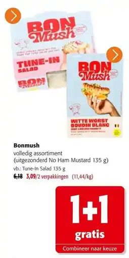 Colruyt Bonmush volledig assortiment aanbieding