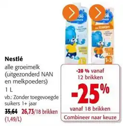 Colruyt Nestlé alle groeimelk aanbieding