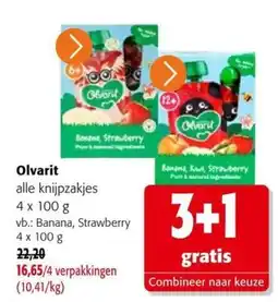 Colruyt Olvarit alle knijpzakjes aanbieding