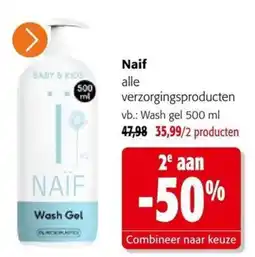 Colruyt Naïf wash gel aanbieding