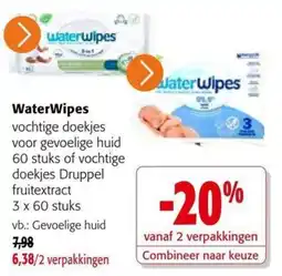 Colruyt WaterWipes vochtige doekjes aanbieding