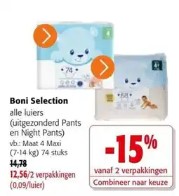 Colruyt Boni Selection alle luiers aanbieding