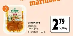 Colruyt Boni Plan't balletjes aanbieding