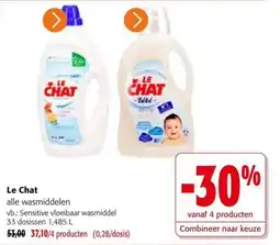 Colruyt Le Chat alle wasmiddelen aanbieding