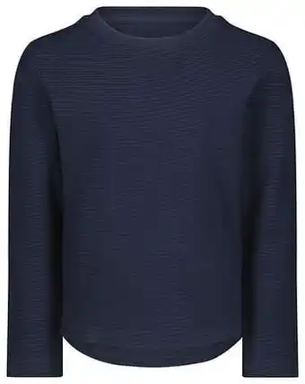 HEMA HEMA Kinder T-shirt Structuur Donkerblauw (donkerblauw) aanbieding