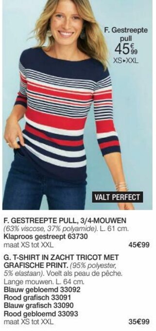 Damart Gestreepte pull aanbieding
