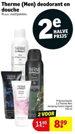 Kruidvat Therme (Men) deodorant en douche aanbieding