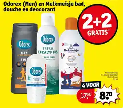 Kruidvat Odorex (Men) en Melkmeisje bad, douche en deodorant aanbieding