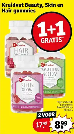 Kruidvat Kruidvat Beauty, Skin en Hair gummies aanbieding