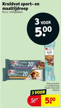 Kruidvat Kruidvat sport- en maaltijdreep aanbieding