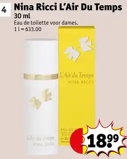 Kruidvat Nina ricci l'air du temps aanbieding