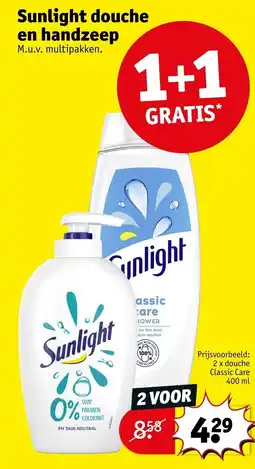 Kruidvat Sunlight douche en handzeep aanbieding