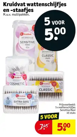 Kruidvat Kruidvat wattenschijfjes en -staafjes aanbieding