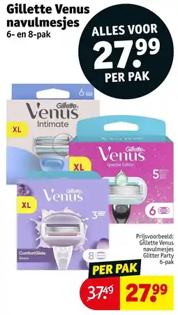 Kruidvat Gillette Venus navulmesjes aanbieding
