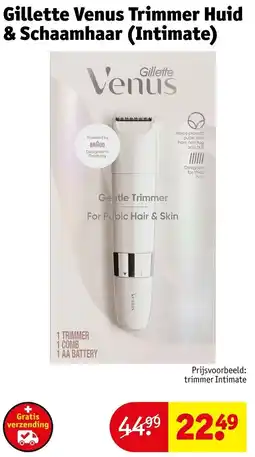 Kruidvat gillette venus trimmer huid & schaamhaar aanbieding