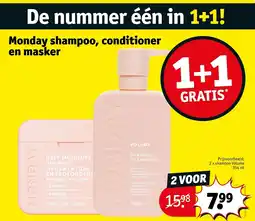 Kruidvat Monday shampoo, conditioner en masker aanbieding