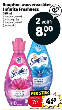 Kruidvat Soupline wasverzachter infinite freshness aanbieding