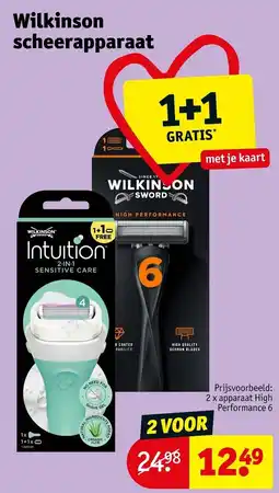 Kruidvat Wilkinson scheerapparaat aanbieding